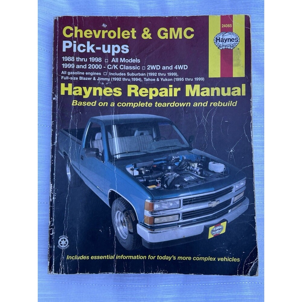Haynes Repair Manual 24065 Chevrolet & GMC Pick-up Truck 1988-1998 All Models